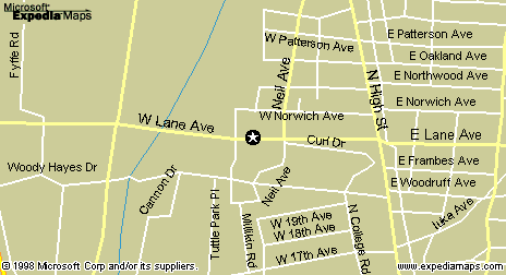 map to The Varsity Club